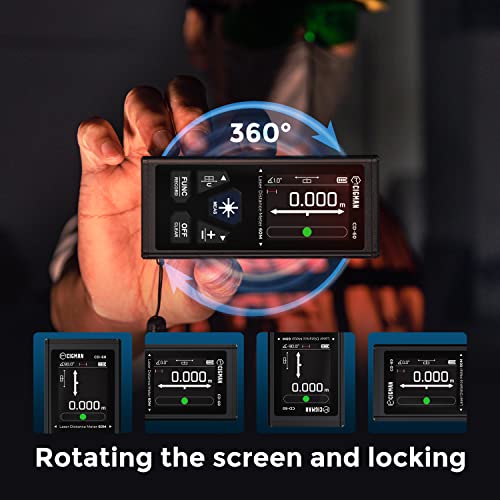 Image of CIGMAN Dual Laser Distance Meter 393ft /120M Bilateral Laser Measurement Tool Rechargeable Laser Measure with M /in /Ft Multiple Units Multifunctional Laser Measure(Laser Level is Class II,Output<1mW)