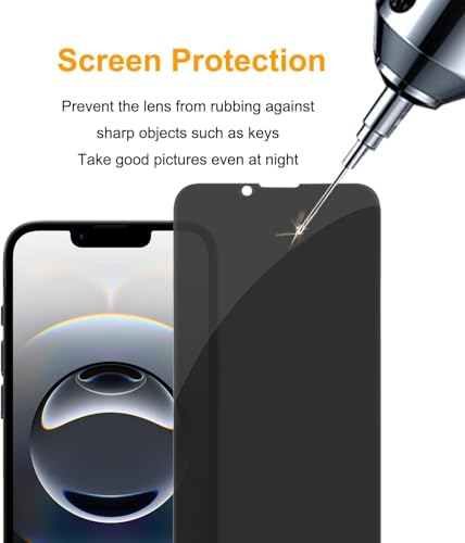 Image of MACLEN Anti-Spy 4-Way 360 True Privacy Tempered Glass Militry-Grade Protector for iPhone 16E, iPhone 17E Case Friendly, 9H Hardness, Easy Installation