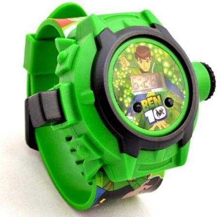 STYLEFLIX Digital Ben 10 Projector Watch for Kids, 24 Digital Projector Images.(Green)