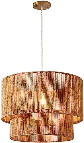 Luminaire en corde tressée haut de gamme HJLJKG au design rétro moderne