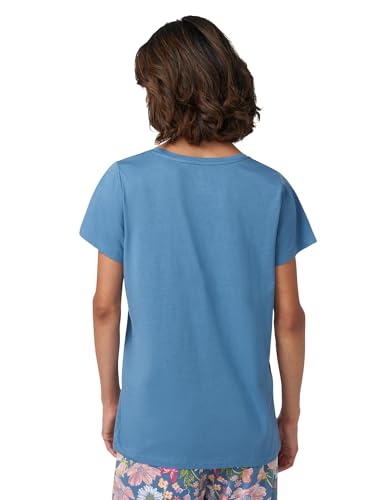 Image of HUE Women's Sleep and Lounge Pajama Separates, Late Summer & Fall Collection, Coronet Blue - Scoop Neck Short Sleeve Tee, 2X