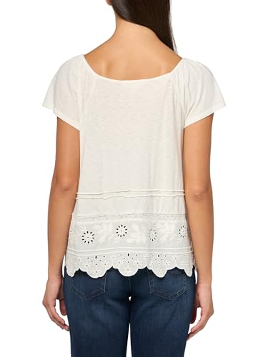 Lucky Brand Women's Pintuck Flutter Sleeve Tee2