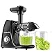 AUMATE Slow Juicer Entsafter, Gemüse und Obst Testsieger Profi Entsafter, Kaltpress-mit Ruhiger Motor, Umkehrfunktion, Reinigungsbürste, Material der Saftmaschine-BPA Frei (150 Watt/Schwarz)