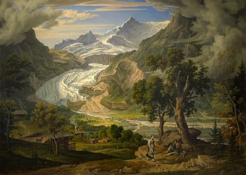 Peinture Pour la Décoration de la Chambre Tableaux Moderne Toile Glacier Grindelwald
