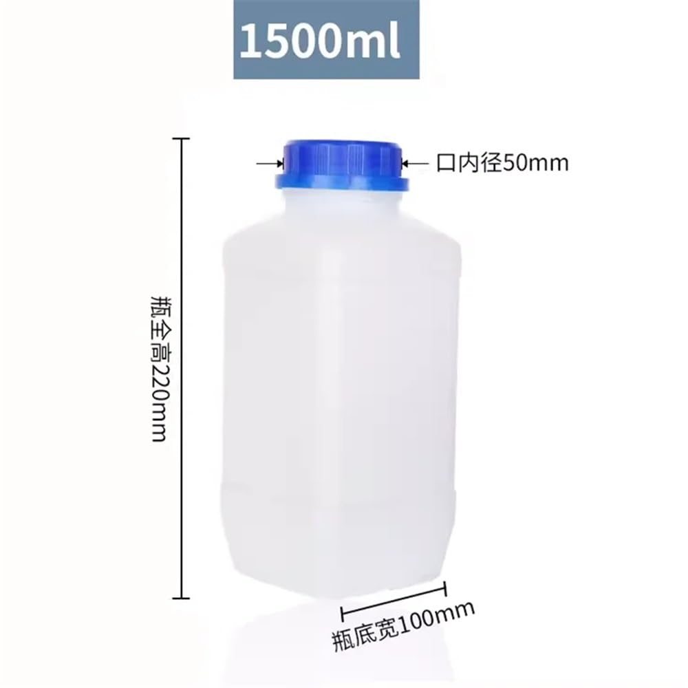Botella de plástico cuadrada boca pequeña sellada y engrosada, vacía, for muestra 500/1000 ml Equipamiento de laboratorio