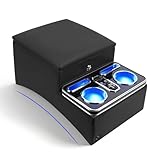 SILIVN Center Console Armrest Organizer with 7-Color Mood Lighting Center Console for Truck & Minivan & Car & and SUVs Front Seat Bench Center with Locking (Update)