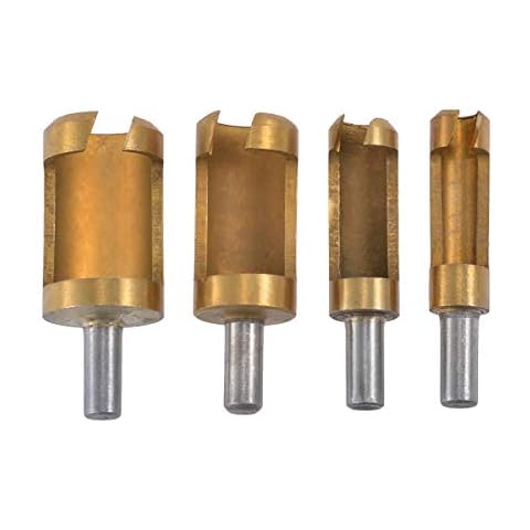 HOHXEN 4pcs Titanium Coated Wood Plug Set Cover