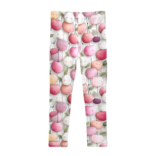KLL Cherry Illustration Toddler Girls Cotton Pants Casual Full Length Activewear Running2