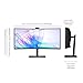 Samsung 34-Inch ViewFinity S65VC Series Ultra-WQHD Curved Computer Monitor, 100Hz, AMD FreeSync, HDR10, USB-C, Built-in Speaker, Camera, KVM Switch, Eye Care, Eco-Packaging, LS34C650VANXGO, Black