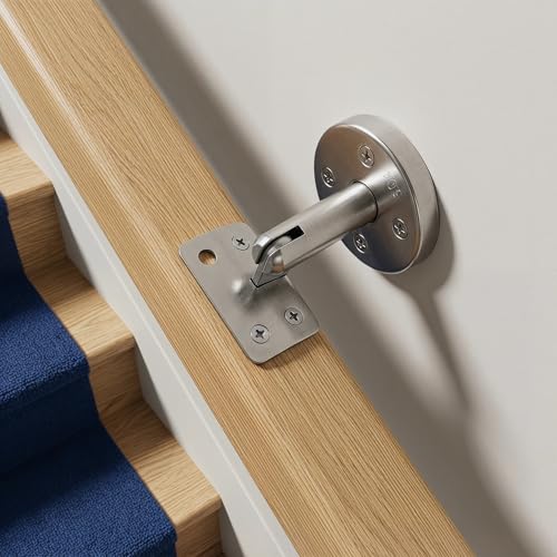 Soporte para barandilla ajustable de acero inoxidable herraje cepillado escaleras pasillos 6 piezas 8