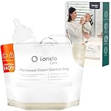 LIONELO ThermBag 8er-Pack Mikrowellen-Sterilisationsbeutel – Wiederverwendbar, BPA-frei – Für Babyflaschen, Schnuller, Milchpumpen – 90 Sek. Schnellsterilisation, Ideal auf Reisen