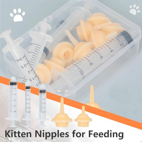 Cosmeria Hochwertiges Kitten Fütterungsset Mit Silikon-Saugern, Wiederverwendbar Und Vielseitig Für Alle Kleintiere