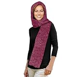 35° BELOW Marled Hooded Multiuse Head Scarf Neck Wrap for Women, Winter Scarf for Women, Cranberry