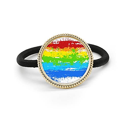 Coletero de metal plateado arcoíris LGBT para peinados del Orgullo y eventos festivos