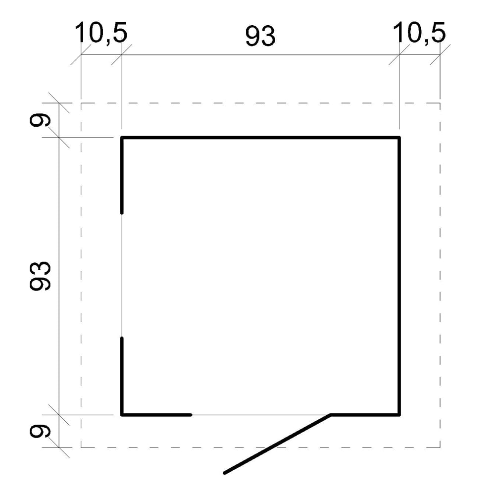 Casetta per Bambini - Casetta Giardino - Casetta in Legno L111xL113xA121cm/0,9 m2 - Casetta da gioco da esterno - Timbela M570Z-1 (tetto verde)