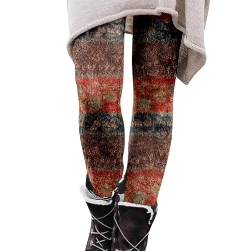 Legging de Noël femme en maille brossée respirante pour gym et longueur cheville