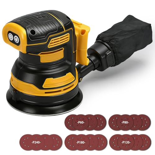 Ponceuse Excentrique Compatible avec Dewalt 20 V batterie, 125 mm