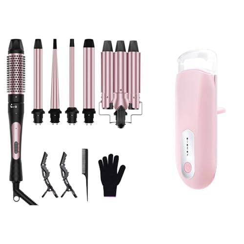6 in 1 Wand Curling Iron, Visible Heated Eyelash Curler
