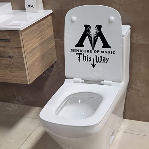 Ministry Of Magic This Way Decal Die Cut Vinyl Decal Sticker For Walls, Laptop, Cars, Vans, Trucks | Black | Maz-447 #TOP1