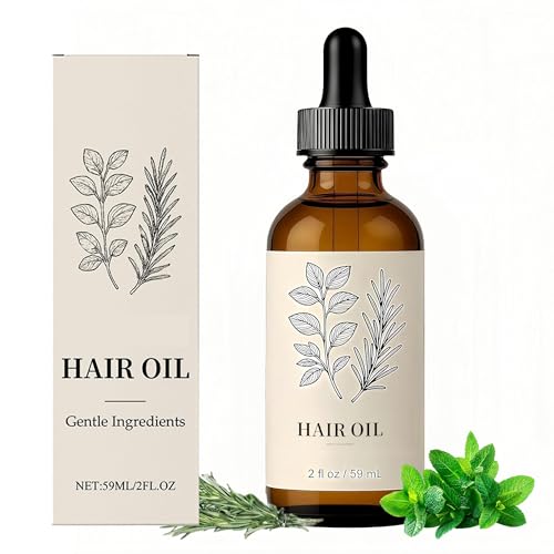 Hair Oil – Botanical Scalp Oil with Herbal Infusion – Lightweight Daily Nourishment for Dry Scalp &amp; Edges – Plant-Based Formula for All Hair Types – 2oz (1 Pack) (1 Pcs)