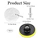 COMNICO Wool Polishing Buffing Pad Set, 7 Pcs 3 Inch Car Polisher Buffer Drill Attachment with M10 Drill Adapter for Car Polishing Waxing Compound Cutting