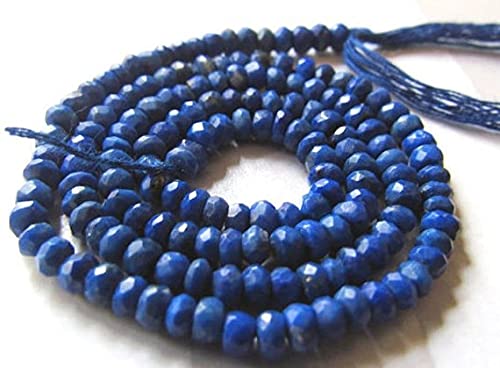 Lapis-lazuli perles facettées 4mm pour concevoir des colliers sans défaut LKBEADS