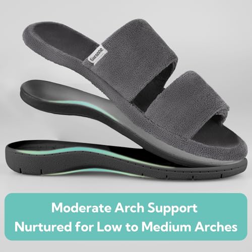 Garonne Women's Dual-Strap Adjustable Open-toe Slippers with Arch Support, Summer House Shoes for Women Indoor/Outdoor4