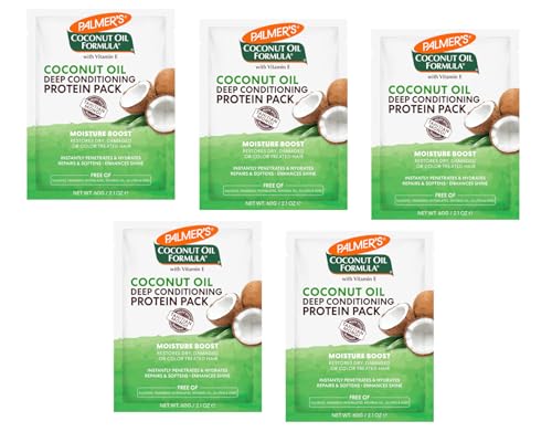 Palmers Coconut Hair Oil Formula With Deep Hair Conditioning Protein Pack , 2.1 Oz ( Pack of 5 )