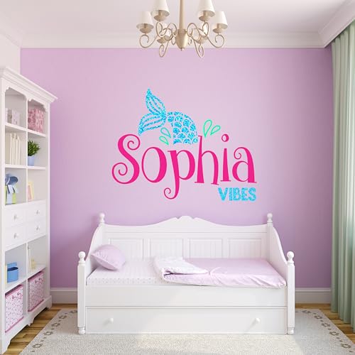 Vinilo Decorativo Personalizado Cola Sirena 15x11 in miniatura 7