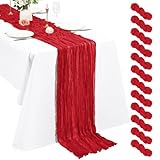 【Convient pour divers scénarios】Le chemin de table en étamine peut être utilisé pour de nombreuses occasions, en particulier pour la décoration de table de mariage, les réceptions de mariage, les enterrements de vie de jeune fille, les arches de mariage, les pique-niques à thème bohème, les fêtes d'anniversaire, les fêtes de remise des diplômes, la Saint-Patrick, la Saint-Valentin, Pâques, Halloween, Thanksgiving, Noël et d'autres occasions spéciales. Ce chemin de table romantique est également un excellent choix pour décorer votre table, vos chaises ou votre arche de mariage.