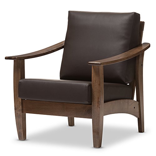 Baxton Studio 424-6895-Amz Living-Room-Chairs, Brown #TOP2