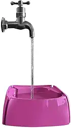 Bebedouro Para Gato Cachorro Torneira Mágica Fonte De Água 1,8 Litros Bivolt Mec Pet (Rosa, Médio)