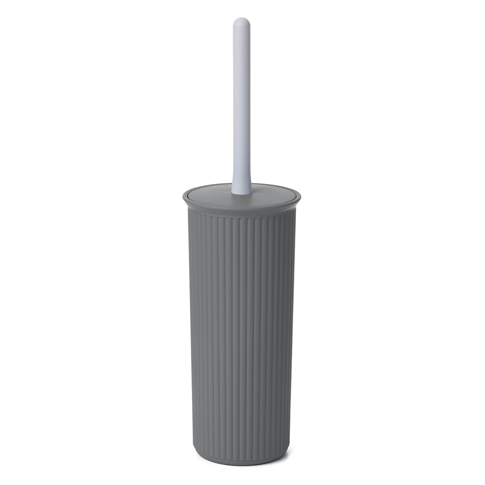 TATAY Toilet Brush | Compact and Functional Design | BPA-Free Plastic Toilet Brushes | Made in Spain | 9.5 x 9.5 x 39.5 cm - Baobab Collection - Anthracite Grey