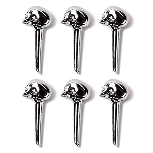 Bridge Pins Skull Shape Design String Pegs Instrument Replacement Parts for Acoustic Guitar