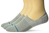 Stance Men's Gamut II 3-Pack No Show Socks, Greyheather, MEDIUM