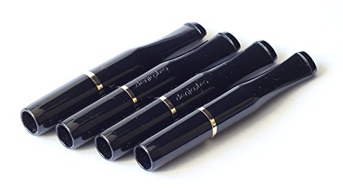 4 porte-cigarettes DENICOTEA de couleur noire + anneau doré
