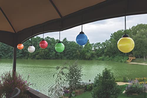 Xodus Innovations Wp400 Battery Powered Hanging Decorative Outdoor Pulsing 5" Globe Light With Sensor Turns-On At Dark For 4 Hours, White #TOP6