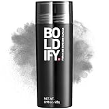 BOLDIFY - Fibras capilares, ocultan completamente la pérdida del cabello, 100% fibras de algodón no detectables, bote gigante de 28 g, engrosamiento instantáneo del cabello (Gris)