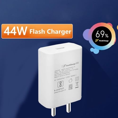 Image of Vivo Original 44W Flash Charger Compatible for Vivo V25 5g /v23 5g /v23 E 5g /v23pro 5g /y35 /y75 /y73 /v25 /v23 /v325e /v21 /v21 Pro Fast Charging for Your Devices Vivo Only Adapter