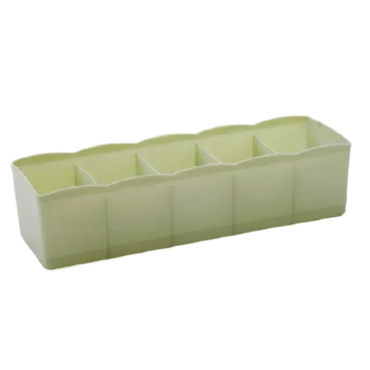 DFGRGRV Drawer Organiser 5 Grids Underwear Socks Storage Box Drawer Closet Organize Sorting Boxs Divider Desk Accessories Household Basket(Green)