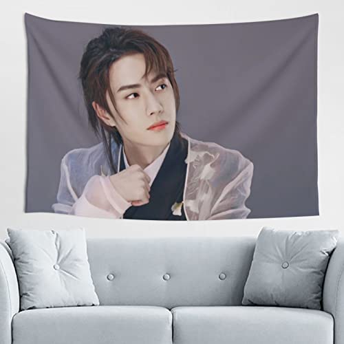 王一博 ワン・イーボー タペストリー 壁掛け 飾り布 インテリア アールデコ モダン 多機能 布ポスター お店の部屋や窓飾り 横型(60×40インチ) 背景 間仕切りカーテン おしゃれ 多機能壁飾り小物 自宅やお店の装飾 気分転換