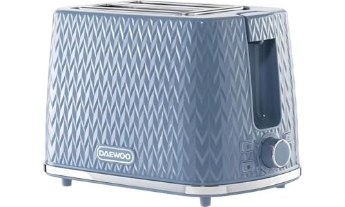 Daewoo Argyle Collection, Toaster 2 Slice With Defrost, Reheat And Browning Control To Use At Your Convenience, While The Removable Crumb Tray Makes Cleaning Quick, Blue