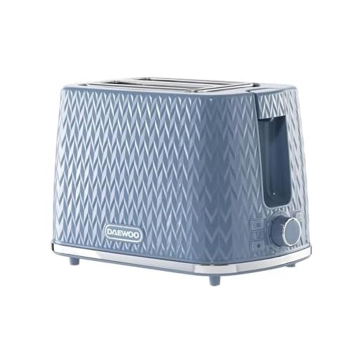 Daewoo Argyle 2 Slice Toaster Light Blue SDA1823 Tostadoras, Multicolor, Único