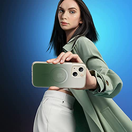 Image of Vaku Luxos Zurich MAGPRO Gradient Colored for iPhone 14 Plus Cover Case, Transparent, 6 Feet Drop Protection, Shockproof, Scratch Resistant, Slim, Compatible with MagSafe Back Cover - Green