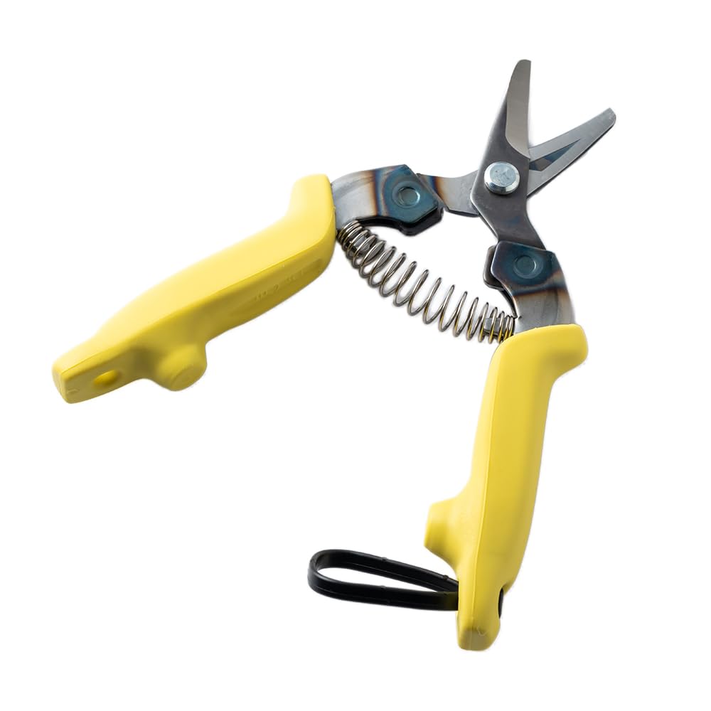 Dr.cut Light Yellow Dr. Cut Shears Gardening Secateurs With Single Hand Light Weight & Ergonomic Silicone Grips Japanese Saika Kiiro Sunflower Colour