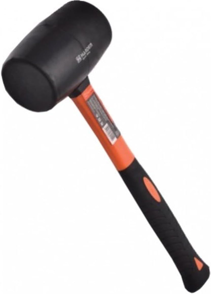 Edward Tools Rubber Mallet Hammer 8 oz - Durable Eco-friendly Rubber Hammer Head for Camping, Flooring, Tent Stakes, Woodworking, Soft Blow Tasks without Damage - Ergonomic Grip - Small Mallet