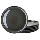 LERATIO Ceramic Plates Set of 6, 8.5 Inch Reactive Glaze Light Weight Porcelain Salad Plates,Modern