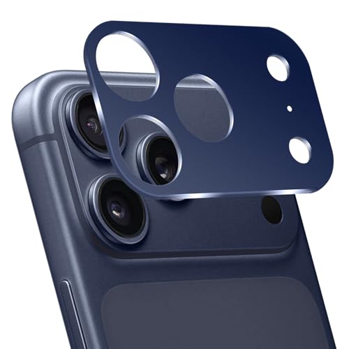 #rémunéré #Amazon<br>pour iPhone 17 Pro Max Camera Arriere Protecteur 9H Durete Camera Alliage D'aluminium Protection Objectif Arriere Anti-Rayures Metal Camera Protecteur pouriPhone 17 Pro Max - Bleu