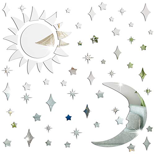 Vinilo Decorativo Acrílico Luna y Estrellas 3D Removible miniatura 1
