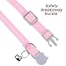 ElevateTech Breakaway Cat Collar with Bow Tie and Bell Cotton Soft Corduroy Kitten Bowtie Collar Adjustable Cute Kitten Cat Collars for Female Cats, Safe Release Buckle, Pink